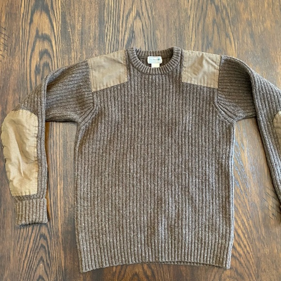 L.L. Bean Other - LL Bean Mens Commando 100% Merino Lambswool Wool Crewneck Sweater Large